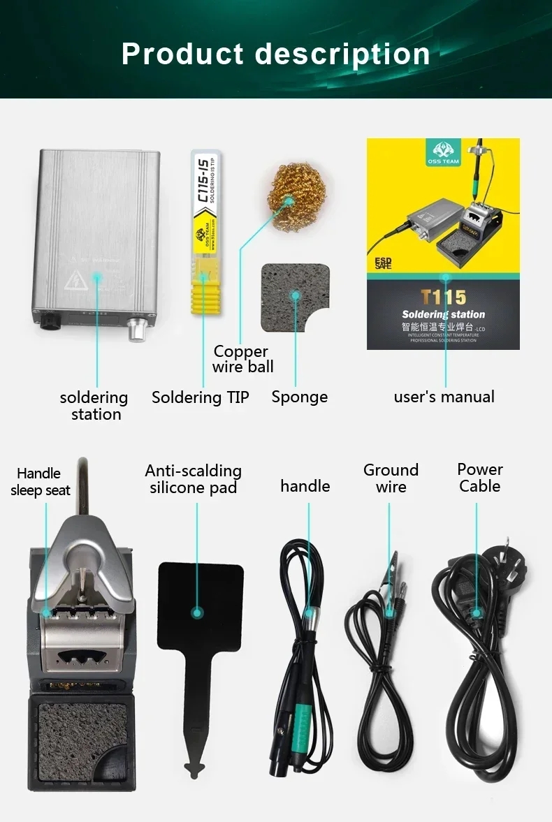 OSS T115 Micro Nano Electric S - C115 Nano Soldering Iron Station review and price